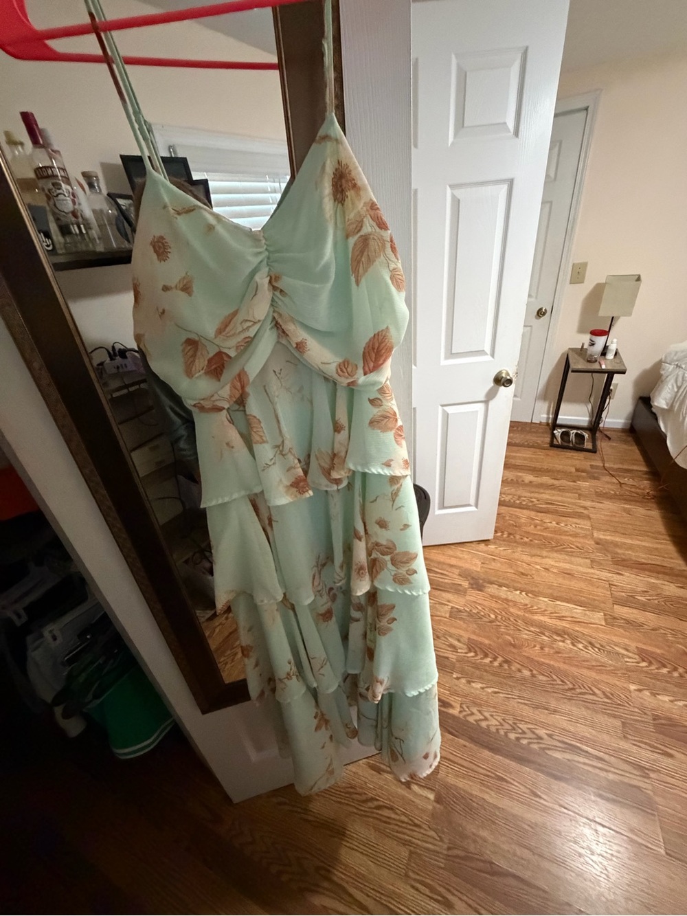a new day Mint Green Floral Tiered Maxi Dress
